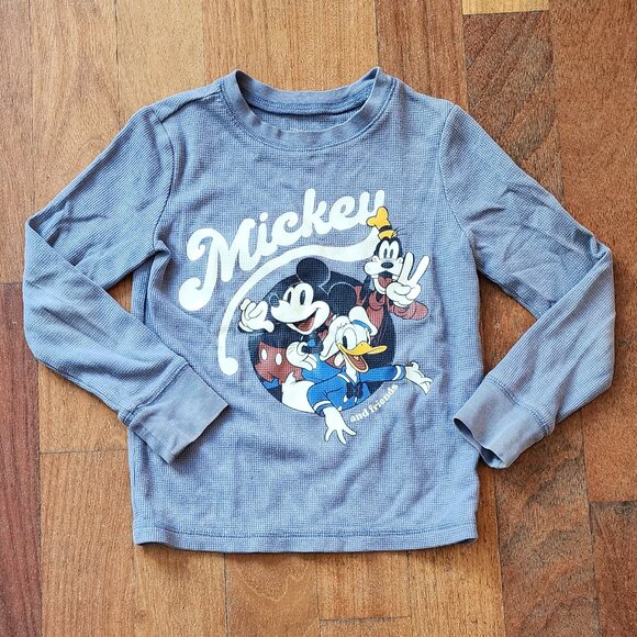 Disney Mickey Mouse/Donald Duck/Goofy Slate Blue Jersey Size 5T - Picture 3 of 9